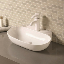 Inter Ceramic Επικαθήμενος Νιπτήρας Μπάνιου Οβάλ Πορσελάνης 56x39x13.5cm Μπεζ ICB491