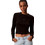Calvin Klein Γυναικείο Χειμερινό Crop Top Ριπ Μαύρο LV047A803G-UB1