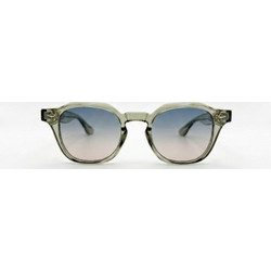Enzo SZ8802 C2 Ανδρικά Γυαλιά Ηλίου Τετράγωνα Κοκάλινα Πράσινα με Μπλε Φακό
