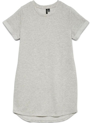 Vero Moda Mini Καλοκαιρινό Καθημερινό Φόρεμα Γκρι 10272936