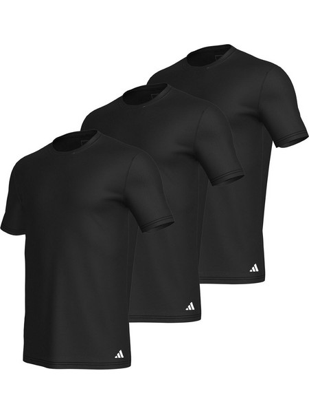 Adidas Active Core Κοντομάνικα Ανδρικά Φανελάκια Βαμβακερά Σετ 3Pack Μαύρα JK3994