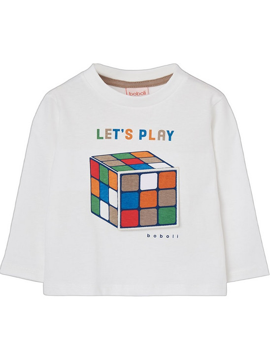 Boboli Παιδικό T-Shirt Μακρυμάνικο Λευκό 504054-1111
