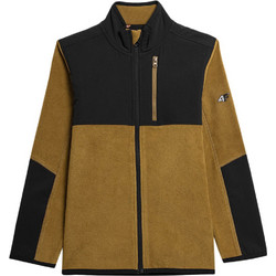 4F Παιδική Ζακέτα Fleece με Φερμουάρ Καφέ Μαύρη 4FJAW23TFLEM106-74S