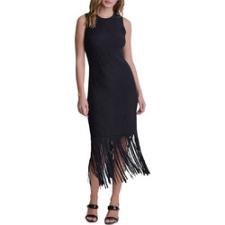 DKNY Midi Καλοκαιρινό Φόρεμα για Γάμο / Βάπτιση Μαύρο P6EUAD33-BLK