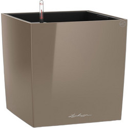 Lechuza Cube Premium 50 Αυτοποτιζόμενη Γλάστρα Τετράγωνη Πλαστική Καφέ Γκρι 49x49x49.5cm 16565