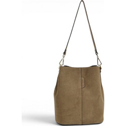 Passaggio Leather Γυναικεία Τσάντα Χιαστί Σουέτ Καφέ με Στενό Λουρί 5565-KR-16