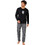 Comfort Χειμωνιάτικες Ανδρικές Πιτζάμες Βαμβακερές Καρό Μαύρες 26272014