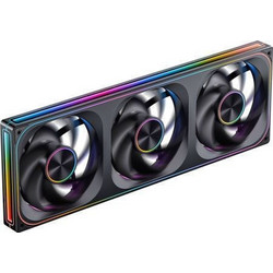 Jonsbo ZA-420B Case Fan 140mm ARGB με Σύνδεση 3-Pin 4-Pin PWM 3τμχ Black