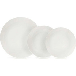 Cryspo Trio Silk Pure Σετ Πιάτα Φαγητού Πορσελάνης Λευκά 40τμχ 25.000.20