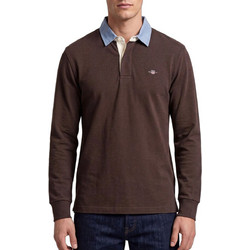 Gant Ανδρική Μπλούζα Polo Μακρυμάνικη Καφέ 3G2004082-284