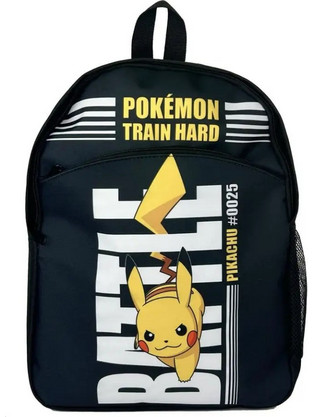Thumbs Up Pokemon Pikachu Train Hard Σχολική Τσάντα Πλάτης Μαύρη PKPW6719