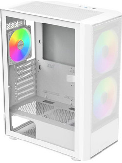 Montech X2 Plus White Gaming Midi Tower Κουτί Υπολογιστή RGB με Πλαϊνό Παράθυρο