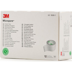 3M Micropore Χάρτινες Επιδεσμικές Ταινίες 2.5cm x 9.14m 12τμχ