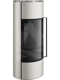 Spartherm Senso M H2O White Black Eboris 1300 Ατσάλινη Ξυλόσομπα Καλοριφέρ 10.3kW