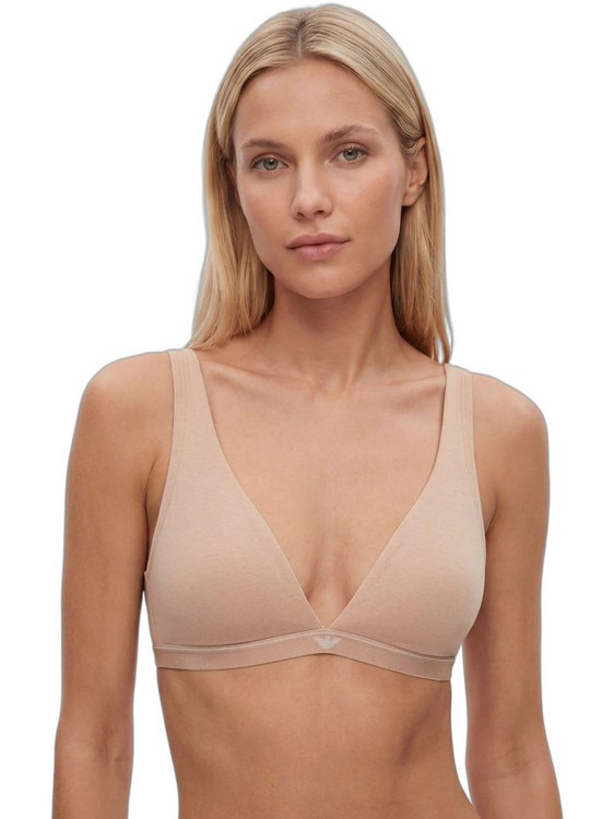 Emporio Armani Σουτιέν Τριγωνάκι χωρίς Μπανέλα Μπεζ EW000436AF25589
