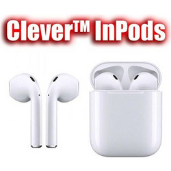 Clever InPods (TM) Ακουστικά Bluetooth In Ear White