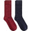 Gant Ανδρικές Κάλτσες Ψηλές Κόκκινες Navy Μπλε 2Pack 3G9960409-604
