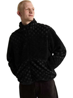 Vans Ανδρική Ζακέτα Fleece με Φερμουάρ Μαύρη VN000ZW8BLK