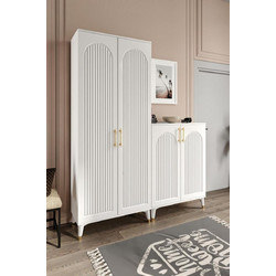 Stewe Home Παπουτσοθήκη Ξύλινη M140xΠ36xΥ190cm STE-022844-V47573-144068