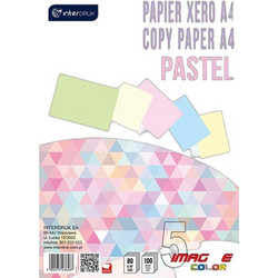 interDRUK Pastel Χαρτί Α4 80gr/m² 150 Φύλλα Πολύχρωμο