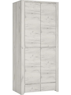 Possina Δίφυλλη Ντουλάπα Ρούχων Alaska Μπεζ 84x58.2x190.5cm 161303249