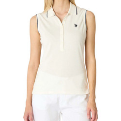 U.S. Polo Assn. Γυναικεία Μπλούζα Polo Αμάνικη Εκρού US43397012-101