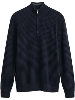 Gant Ανδρικό Πουλόβερ με Φερμουάρ Navy Μπλε 3G8040256-433