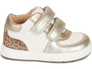 Geox Biglia Παιδικά Sneakers Μποτάκια Μπεζ Χρυσά B564CA085CFC1K2L