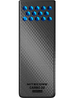 Nitecore Carbo 20 Power Bank 20000mAh 65W με 2 Θύρες USB-C Quick Charge 3.0 & Power Delivery Black Blue