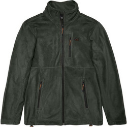 Double Ανδρική Ζακέτα Fleece με Φερμουάρ Χακί MFT-13A