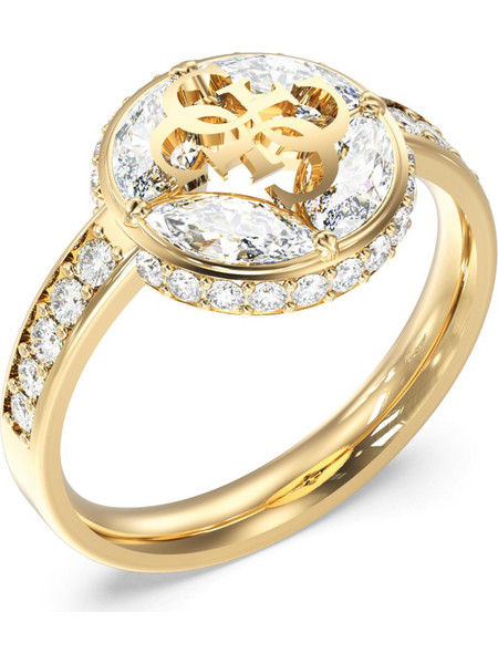 Guess 4G Supreme Γυναικείο Δαχτυλίδι από Ατσάλι Xρυσό UBR06394JWYG