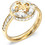 Guess 4G Supreme Γυναικείο Δαχτυλίδι από Ατσάλι Xρυσό UBR06394JWYG