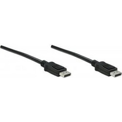 Manhattan Καλώδιο DisplayPort to DisplayPort Male 1m Black 306935