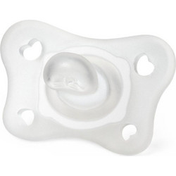 Chicco Physio Mini Soft Ορθοδοντική Πιπίλα Σιλικόνης 0-2m Λευκή
