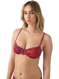 Minerva Amira Bikini Top Animal Print Φούξια Μωβ 90-9176