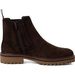 Tamaris Ανδρικά Μποτάκια Suede Καφέ με Φερμουάρ 1-15411-47-304