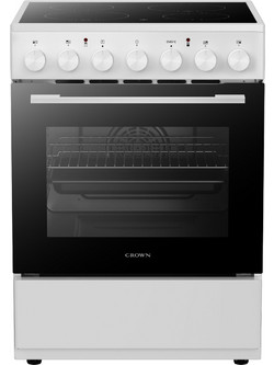 Crown CEC60M8W Κουζίνα Ηλεκτρική 70lt με Κεραμικές Εστίες 60cm