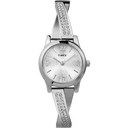 Timex Γυναικείο Ρολόι με Ασημί Μεταλλικό Μπρασελέ TW2V69600