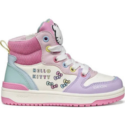Geox Hello Kitty Παιδικά Sneakers Λιλά Ροζ J66HXH054ASC8206