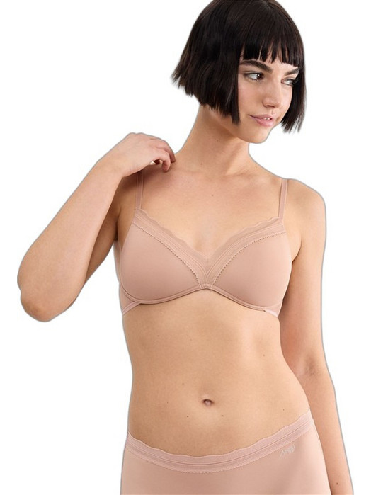 Sloggi Go Blush Σουτιέν Push Up με Μπανέλα Μπεζ 10228626-00ME