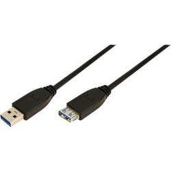 LogiLink CU0041 Καλώδιο USB-A Male 3.0 to USB-A Female 1m Black