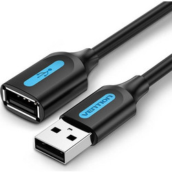 Vention CBIBH Καλώδιο USB-A Male 2.0 to USB-A Female 2m Black