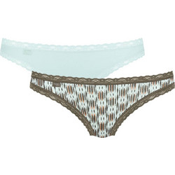 Sloggi 24/7 Weekend Βαμβακερά Γυναικεία Slip με Δαντέλα 2Pack 10209345-M025