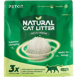 PETKIT Natural Φυτική Άμμος Γάτας Tofu χωρίς Άρωμα 4x2.4kg