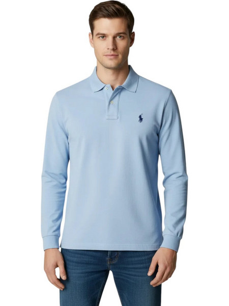 U.S. Polo Assn. Ανδρική Μπλούζα Polo Μακρυμάνικη Γαλάζια US44177002-103
