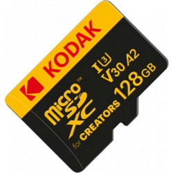 Kodak Creators microSDXC 128GB Class 10 U3 V30 UHS-I A2 200MB/s + Adapter