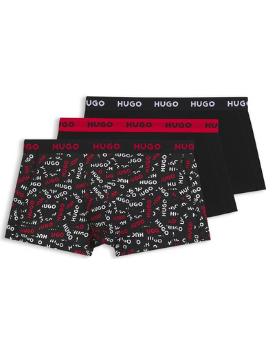 Hugo Boss Ανδρικά Μποξεράκια Σετ 3Pack Μαύρα 50532550-649