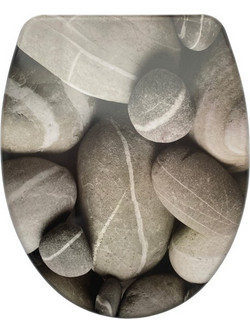 Ravenna Shingle Καπάκι Λεκάνης Οβάλ Πλαστικό Soft Close Πολύχρωμο 041540