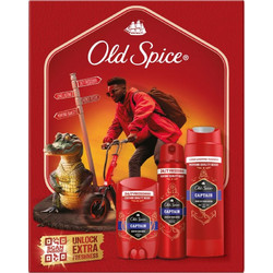 Old Spice Captain Shower Gel 250ml + Deodorant 150ml + Deodorant 50ml