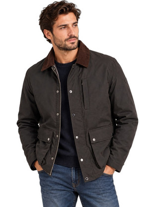 Fynch Hatton Ανδρικό Μπουφάν Χειμωνιάτικο Puffer Καφέ 16092604-901